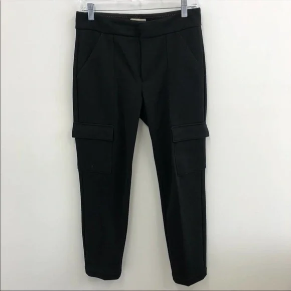 Anthropologie The Essential Slim Black Cargo Pants - Picture 3 of 10